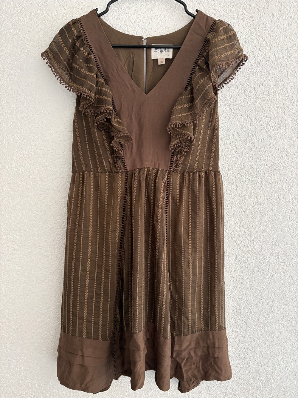Holding Horses Brown Rustic Dress